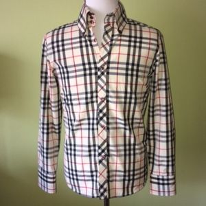 *DONATED* NWOT! Tan Plaid Shirt, Slim Fit, Medium
